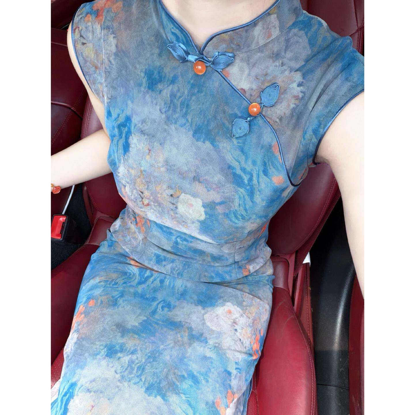 新中式改良无袖旗袍女夏特别漂亮的掐腰旗袍改良年轻款少女高级感