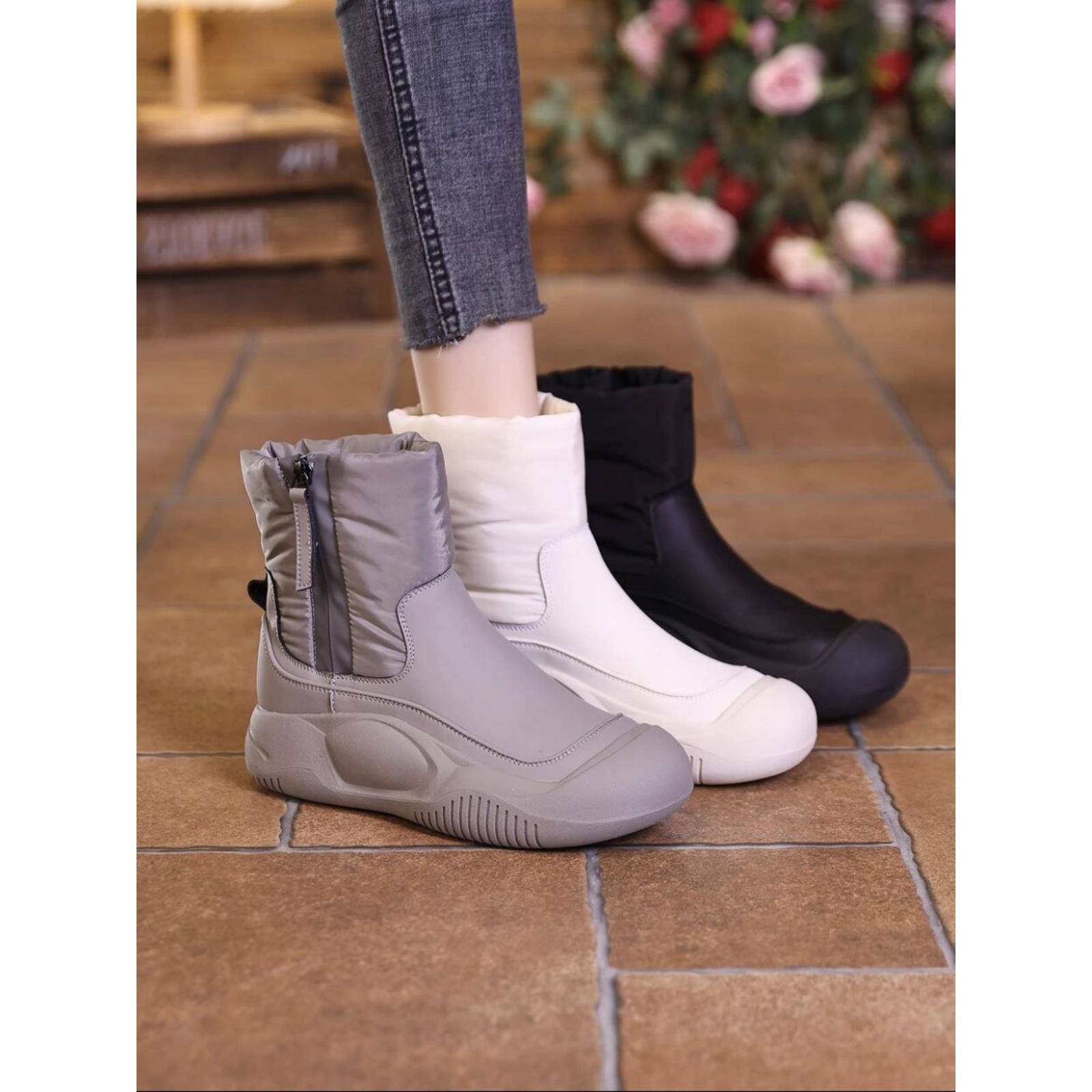 韩国爆款雪地靴女款2025年棉鞋冬季加绒加厚女鞋子厚底防滑马丁靴