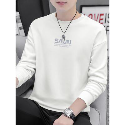 【高端臻品】重磅春秋卫衣男秋冬款加绒加厚保暖套头无帽长袖t恤