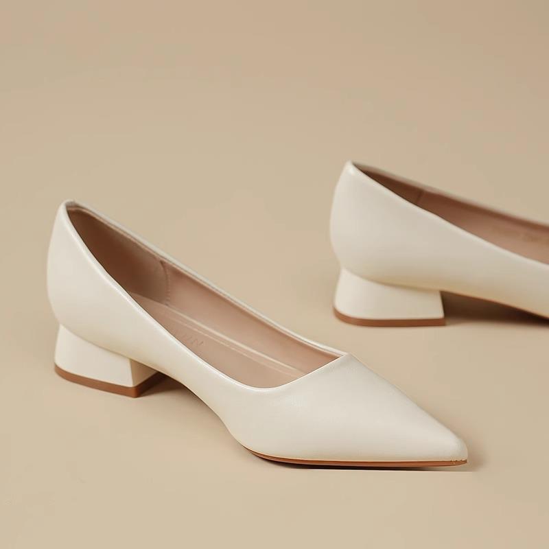 Craes Kally 舒适随性！粗跟高跟鞋女2025新款通勤不累脚低跟单鞋