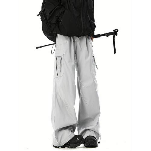 it neith BIAS潮牌户外机能冲锋裤男秋季宽松三防防水伞兵工装裤