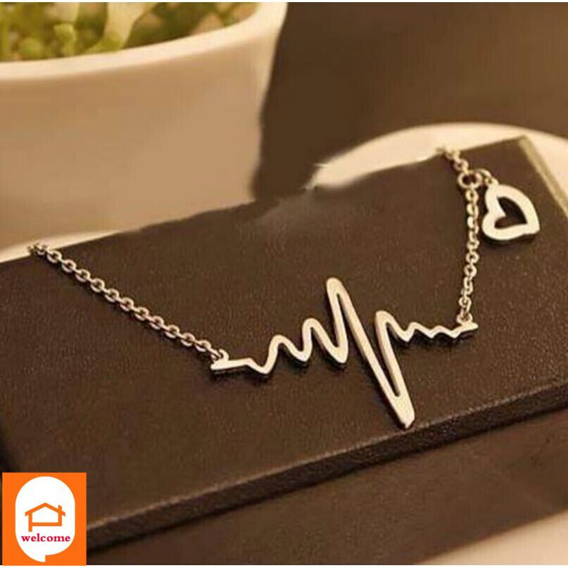 Stainless steel Heartbeat Pendant Necklace Heartbeat Necklacin the Accessories/Leather belt/Hat/Muffler , Other Accessories  category - from Buy2taobao.com to provide professional Taobao agent buy service