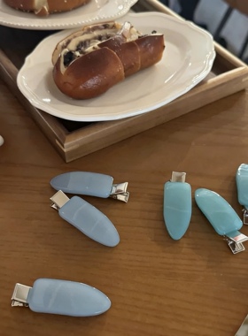 果冻系列|甜美好看发夹女纯色侧边刘海夹发卡鸭嘴夹发饰碎发边夹