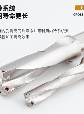 U钻刀杆车床用U转暴力快速钻头WC深孔30/40/50/60/70平底u钻头