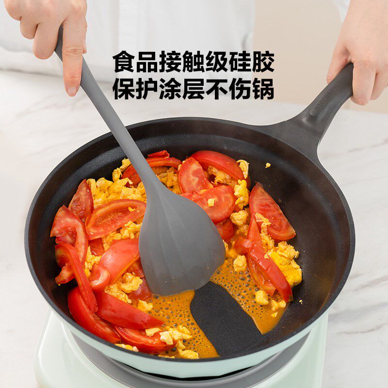 北鼎食品级硅胶锅铲不锈钢内芯家用炒菜铲子不粘锅专用汤勺耐高温