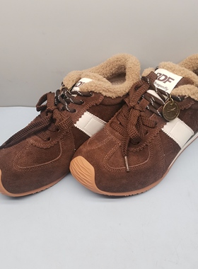 秋冬新款德训鞋女红蜻蜓专柜BD62004982D时尚休闲舒适加绒女棉鞋