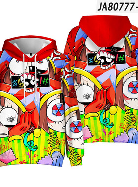The Amazing Digital Circus神奇数字马戏团连帽带帽3D卫衣