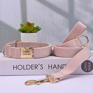 狗狗项圈定制狗脖圈透气狗绳柴犬柯基宠物牵引绳刻字防走丢狗颈圈