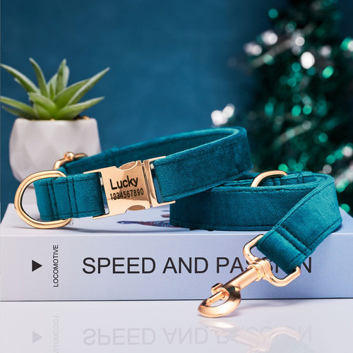 刻字项圈狗绳防丢失透气可调节