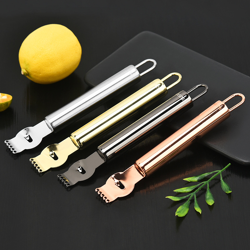 304不锈钢柠檬刨 橙皮剥丝器 柚子刨丝刀 水果椰丝刨丝器酒吧