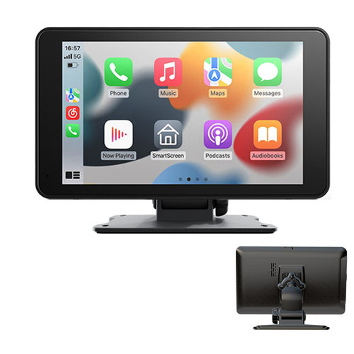 新款无线carplay7寸便携屏2.5D蓝牙Wifi手机投屏高清汽车导航仪