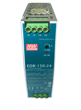 台湾明纬电源 EDR-150-24 5.2A 115VAC 150W工业用DIN导轨型电源