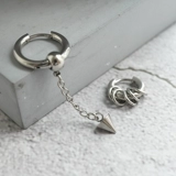 KANSAI Кольцо, серьги в стиле хип-хоп из нержавеющей стали подходит для мужчин и женщин, в корейском стиле