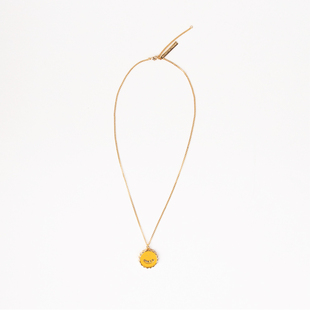 Dirty Talk 专属笑脸镀金瓶盖logo项链