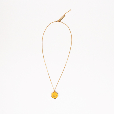 专属笑脸瓶盖logo项链