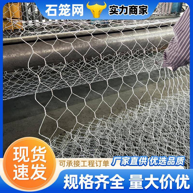 格宾石笼网雷诺护垫镀锌石笼网卷河道护坡固滨笼铁丝电焊石笼网箱