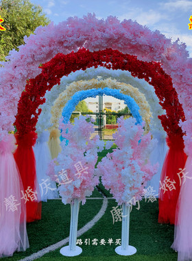 新款婚庆拱门 飘雪花门 欧式拱门花架开业活动店庆典婚礼装饰道具
