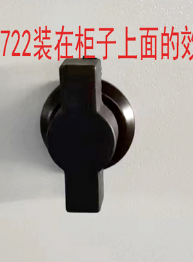 MS714-2不锈钢旋钮圆锁配电柜圆柱锁黑色锌合金转舌锁MS722