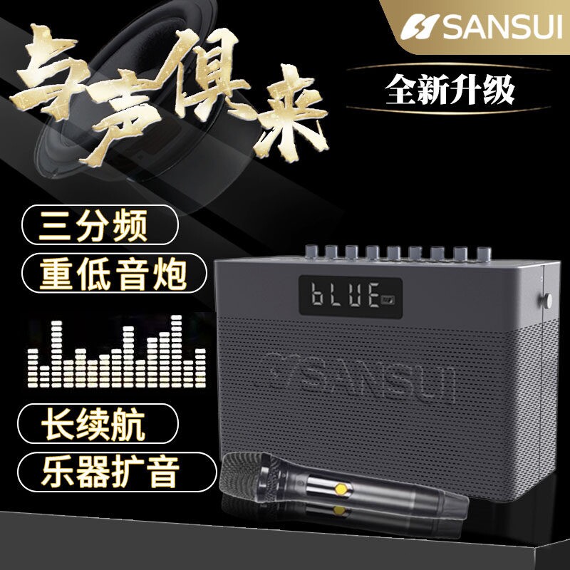 山水户外音响广场舞音箱蓝牙K歌音炮萨克斯电吹管二胡伴奏手提低