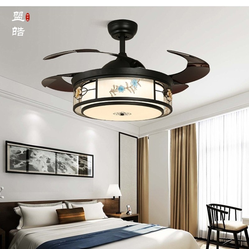 新中式餐厅吊扇灯48寸大风力隐形灯客厅卧室风扇吊灯静音家用风扇,家装灯饰光源,风扇灯,淘宝优惠券,粉丝福利购,淘宝优惠卷