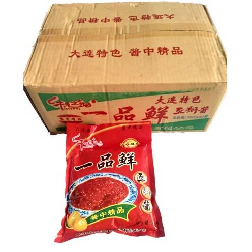 大连一品鲜 豆瓣酱 蘸菜酱 下饭酱 东北大酱 黄豆酱450克/袋 包邮