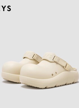 BEYS小丑鞋半拖鞋女2025新款夏厚底勃肯鞋外穿包头拖厨师鞋洞洞鞋