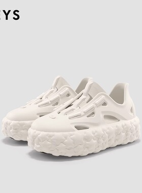 BEYS星星鞋洞洞鞋女款2025新款夏季厚底增高户外沙滩鞋外穿凉鞋男