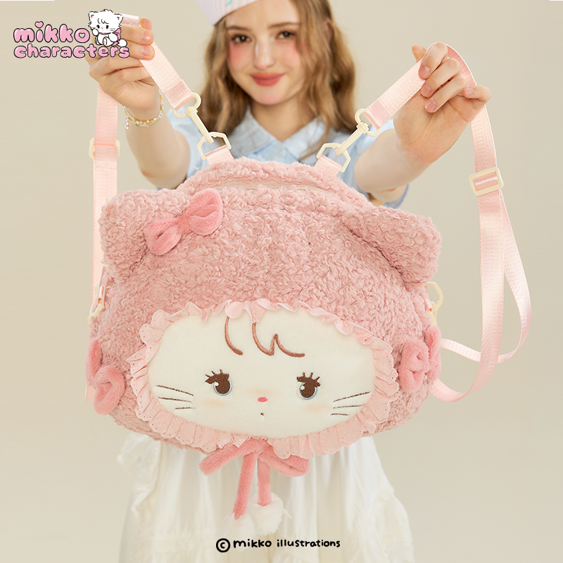 【小羊古力】正版Mikko大脸包包毛绒玩偶双肩背包lolita书包礼物