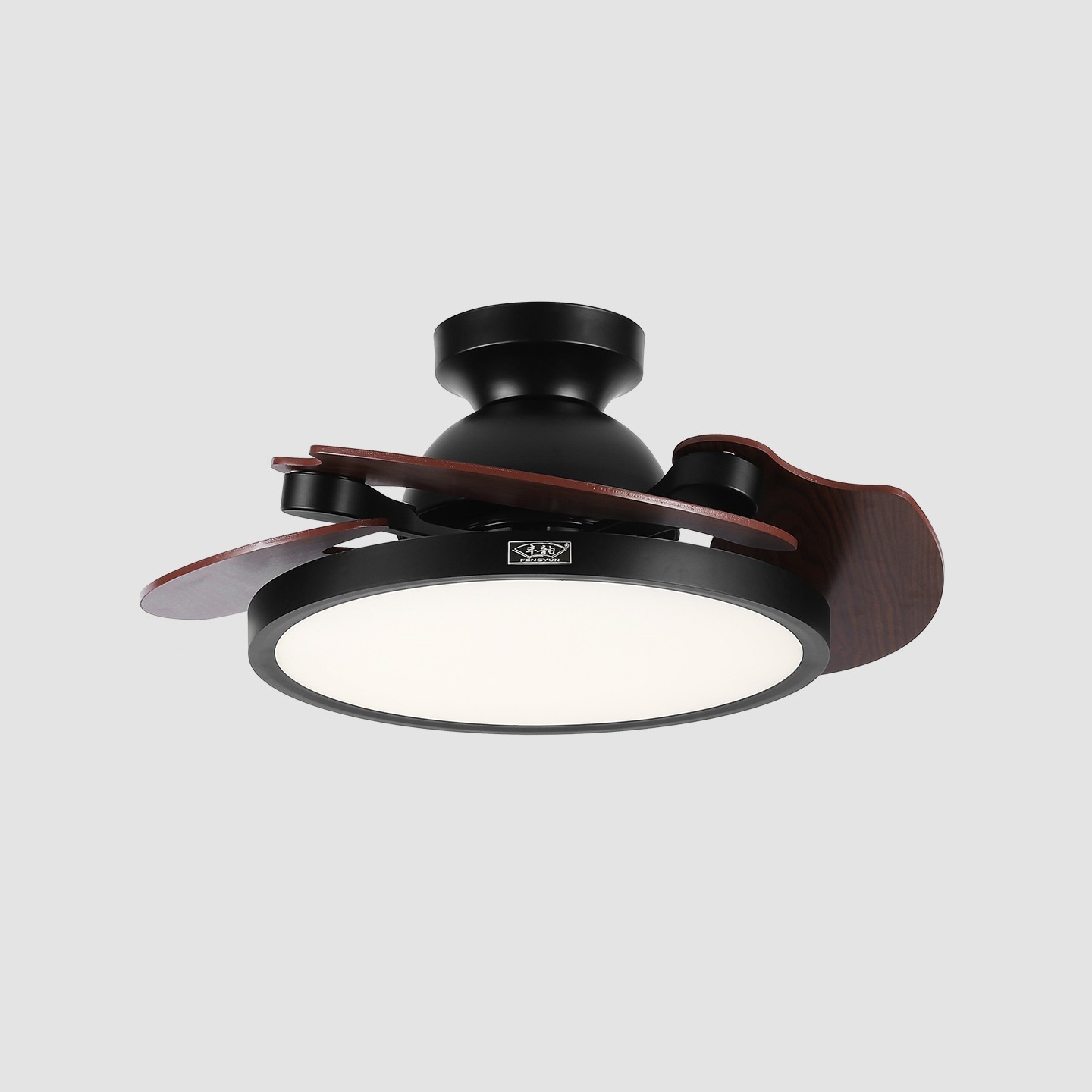 丰韵太阳花智能卧室吸顶风扇灯超餐厅实木大吊灯薄静音隐形吊扇灯