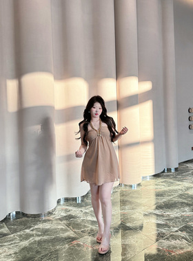 KIKI【璀璨星辰】微胖妹妹约会显瘦天菜连衣裙夏季吊带显瘦