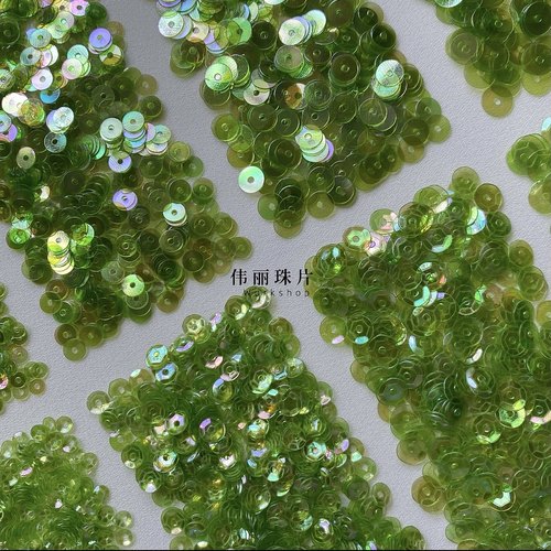 碧山绿色法式刺绣PVC珠片