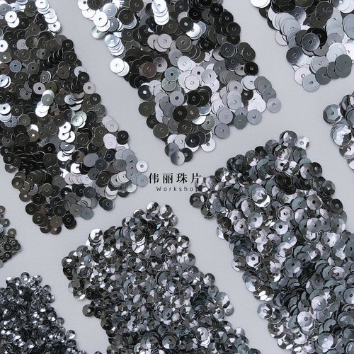 银灰色系列PET手缝珠片