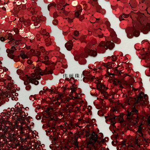 耐高温深红色系列PET手缝珠片
