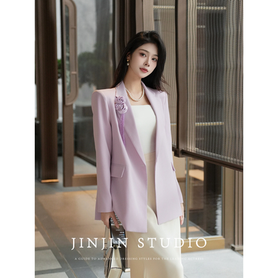 气质时尚设计师外套显瘦百搭西装