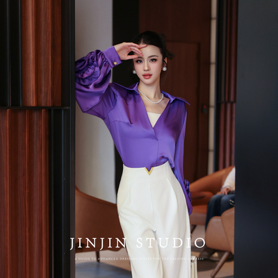 爆款显瘦轻奢法式设计衬衫上衣