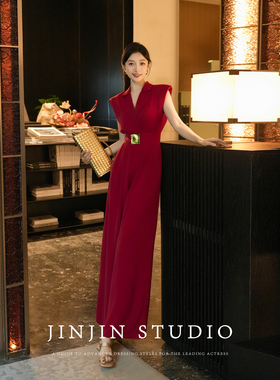 MD进进原创【浮光锦绣】2026夏季时尚轻奢休闲气质高腰修身连体裤