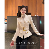 重工设计感名媛西服外套 MD进进原创 新款 留洋千金 时尚 2025冬季