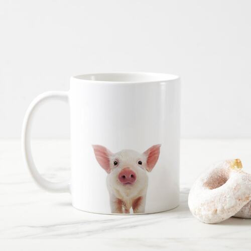 yeap!可爱个性动物陶瓷耐高温十二生肖猪属相咖啡牛奶马克杯pig