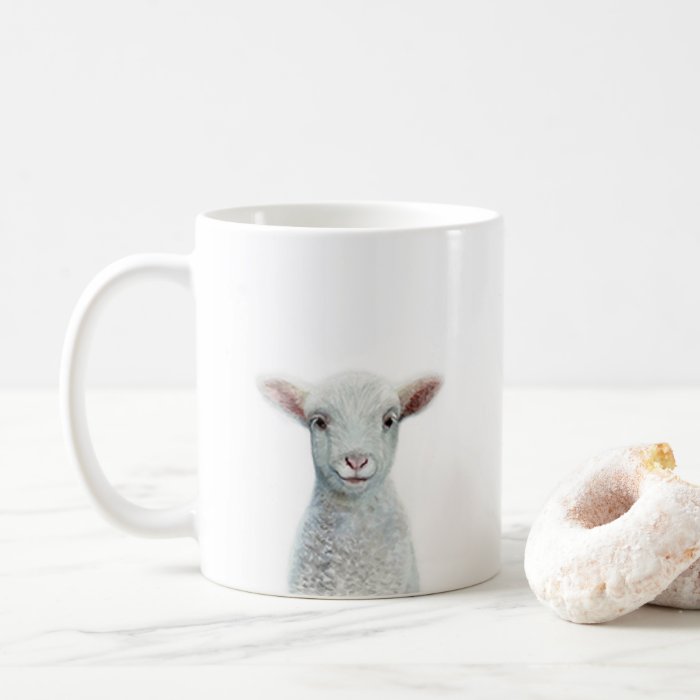yeap!可爱个性动物陶瓷耐高温十二生肖羊属相马克杯牛奶水杯sheep