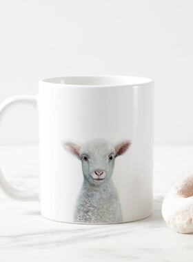 yeap!可爱动物陶瓷耐高温12十二生肖羊属相马克杯牛奶水杯sheep
