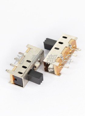 鸿壹销售拨动开关SS13E05单排三档1P3T滑动开关4脚插件拨动开关