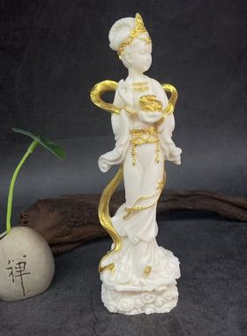 象牙果菩提雕人物貂蝉装饰摆