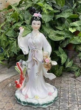 陶瓷七仙女神像花仙子摆件佛像桃花公主姑娘神像家庭佛堂供奉神位