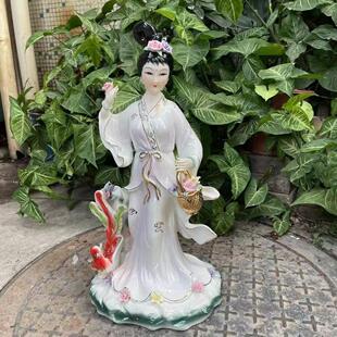 陶瓷七仙女神像花仙子摆件佛像桃花公主姑娘神像家庭佛堂供奉神位