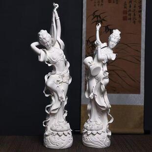 陶瓷飞天仕女七仙女神像家用供奉保家姑娘七公主打鼓仙女佛像摆件