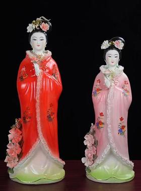 陶瓷桃花仙子神像佛像摆件