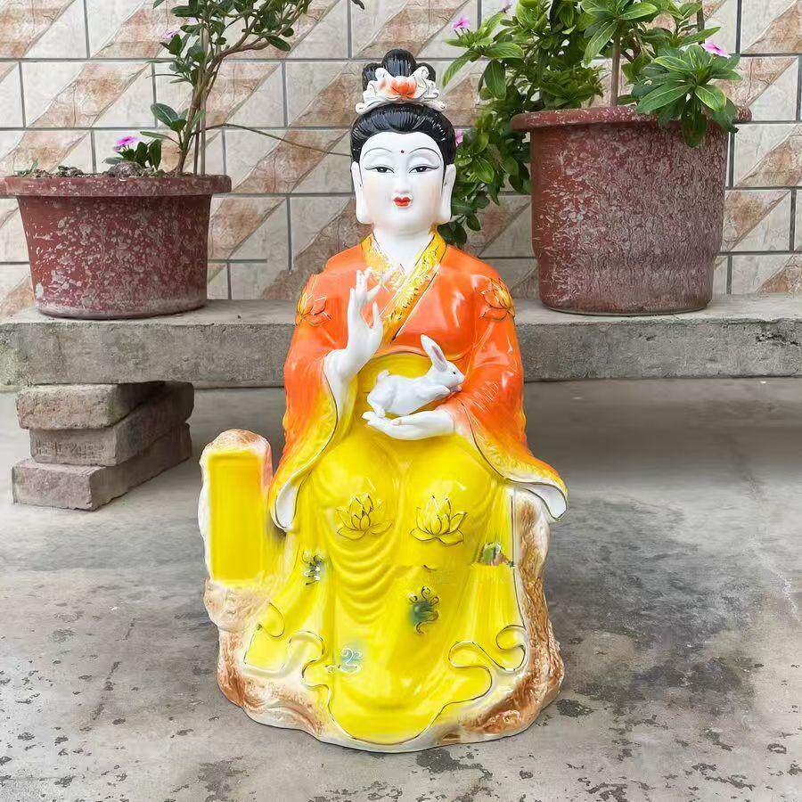 陶瓷九天玄女娘娘神像摆件