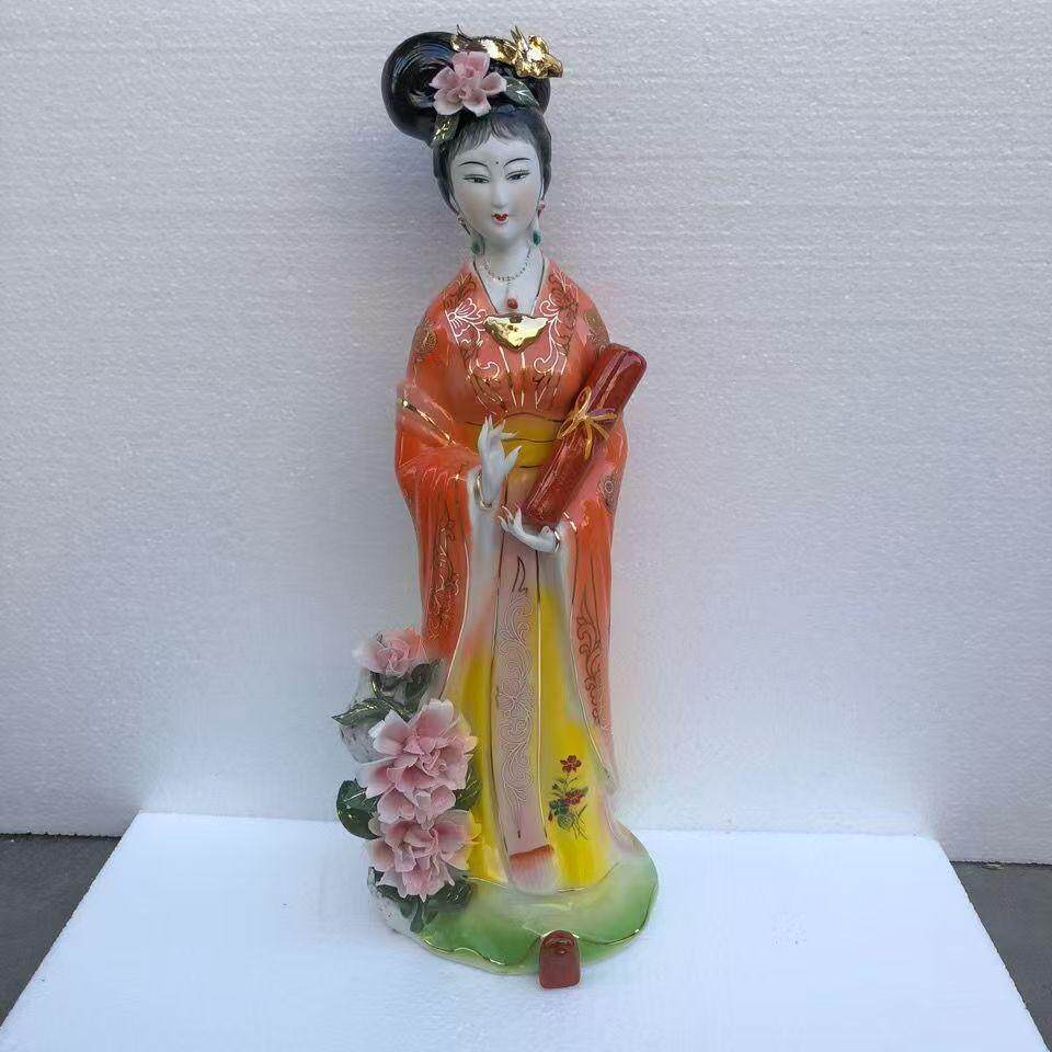 陶瓷小龙女神像佛像摆件