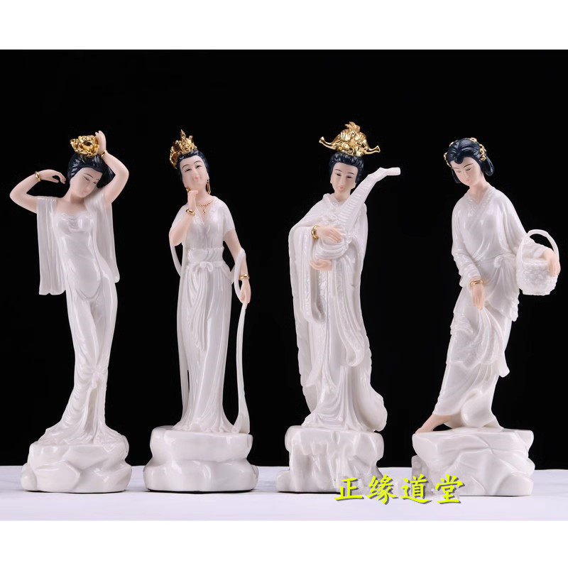 陶瓷七仙女神像家用摆件