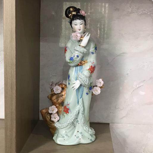 陶瓷桃花仙子花仙子神像摆件